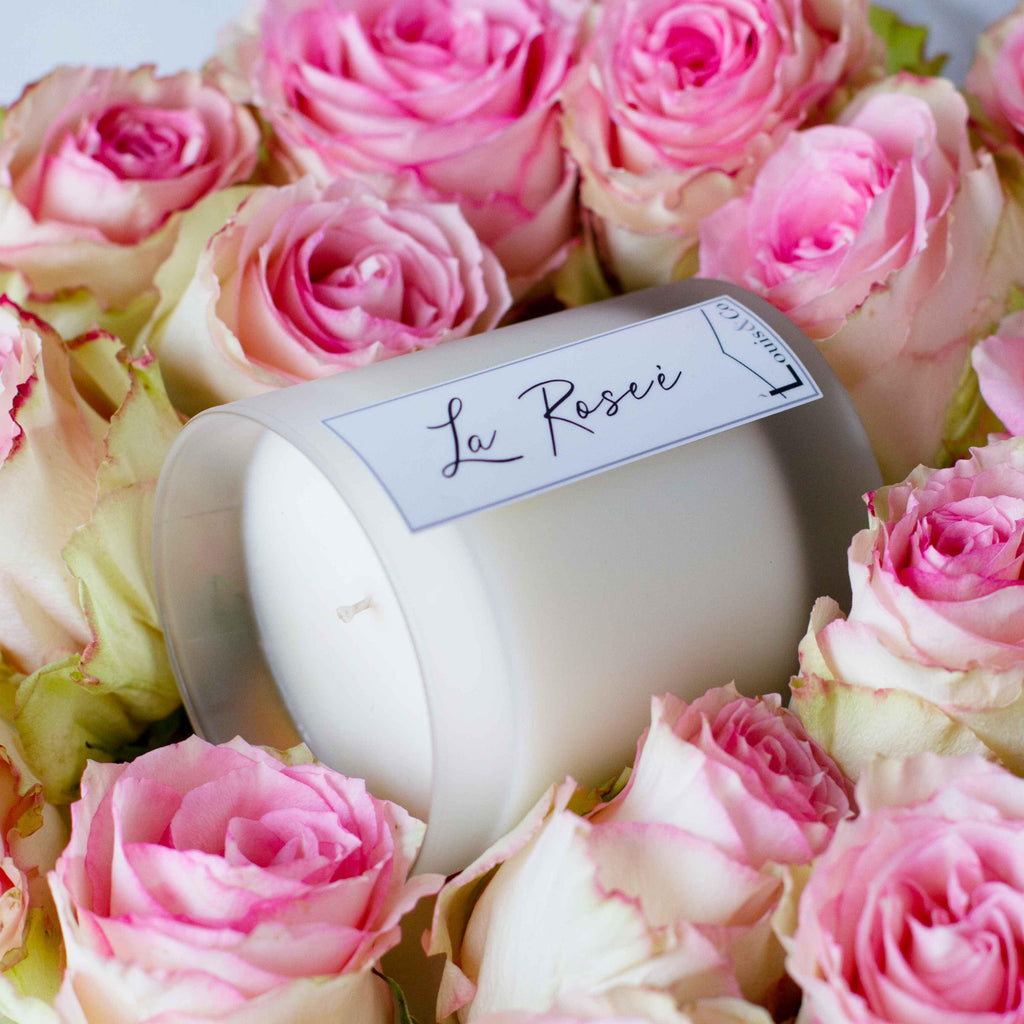 Our La Rosée candle (translates to Dew) is a classic, subtle yet rich Rose scent. One of our personal favourites and thus our go to burning candle at home, especially with its frosted white luxurious jar!