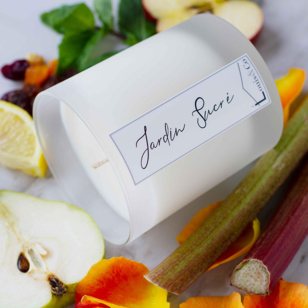Our Jardin Sucré candle (translates to Sweet Garden) hits that sweet spot, without being over the top! With a multitude of sweet and fresh notes, this fragrance encapsulates the perfect Summer vibe, and its frosted white jar only adds to the luxury!